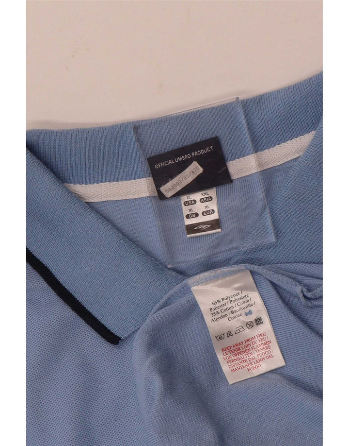 Polo Umbro da uomo XL blu in poliestere