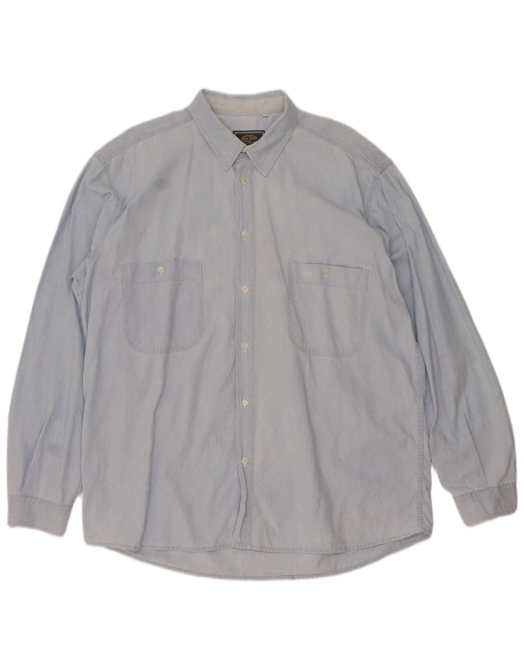 Camicia da uomo VINTAGE XL in cotone blu