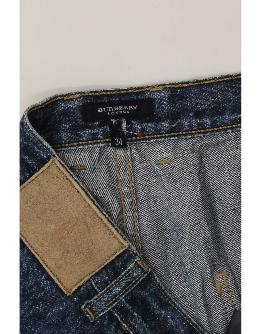 Jeans dritti da uomo Burberry W34 L29 Blu