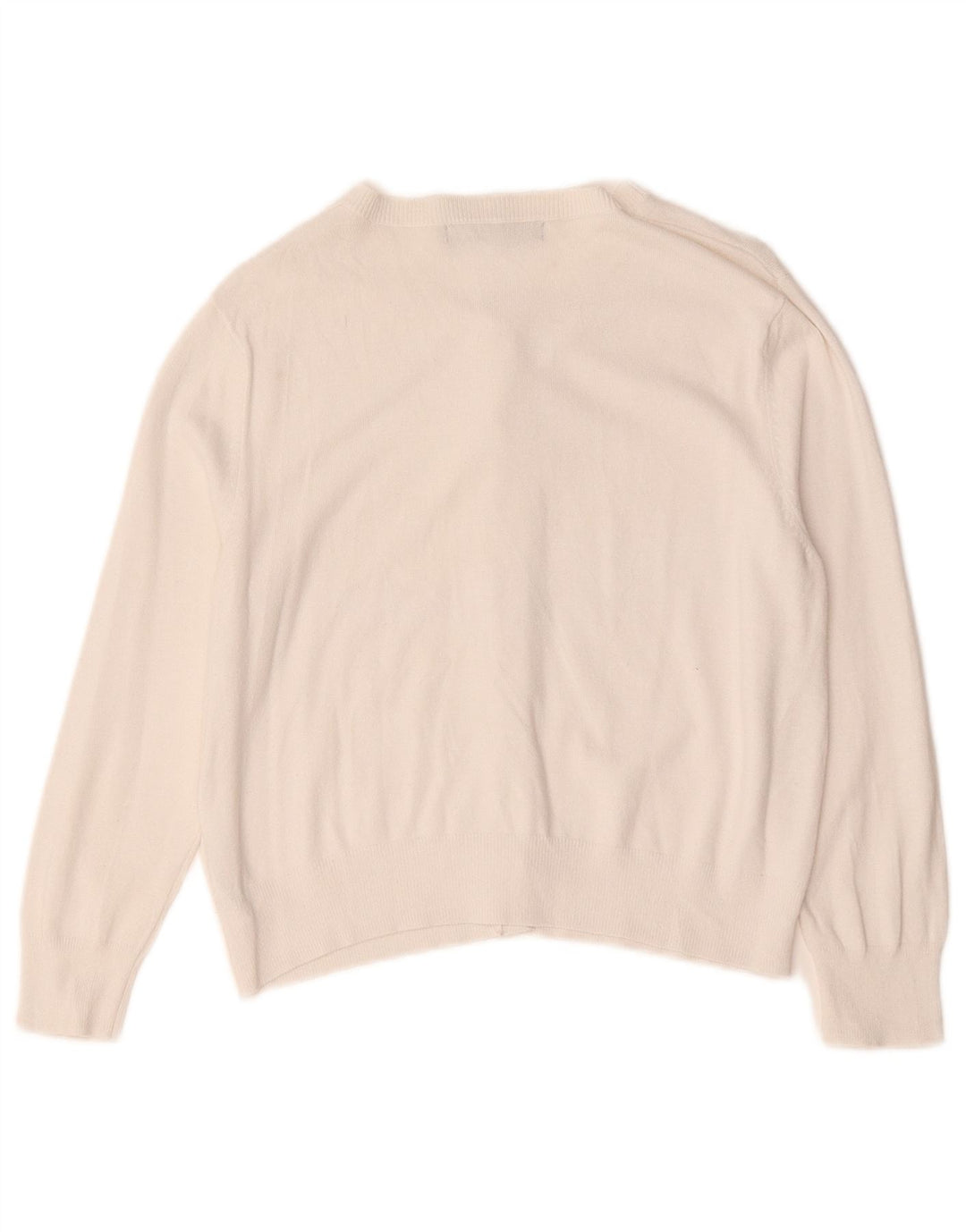 Maglione cardigan corto con maniche a 3/4 Marks & Spencer da donna UK 12 bianco medio