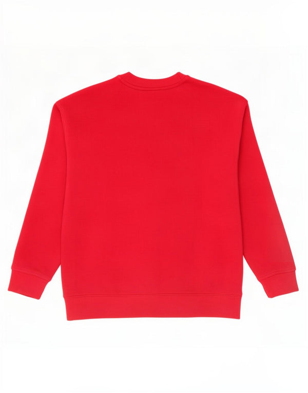 Felpa oversize con grafica Adidas da donna, maglione UK 10, piccolo cotone rosa