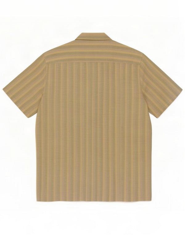 Rodrigo Camicia da uomo a maniche corte taglia 41 16 Cotone a righe grandi gialle