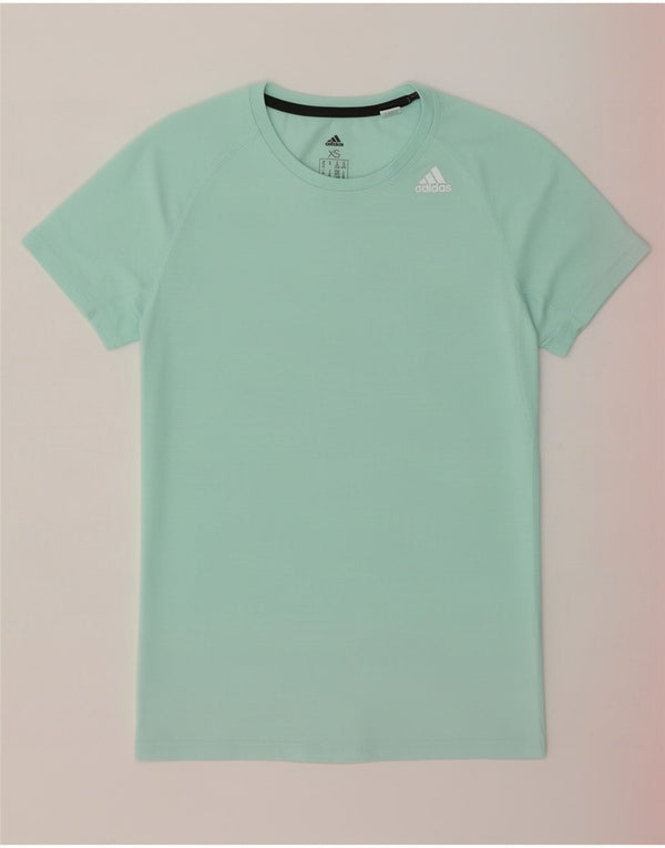 T-shirt oversize Adidas Climalite da donna UK 4/6 XS Turchese