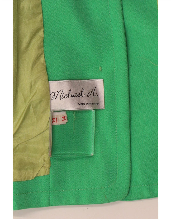 Giacca blazer da donna a 5 bottoni Michael H. UK 14 verde medio classico