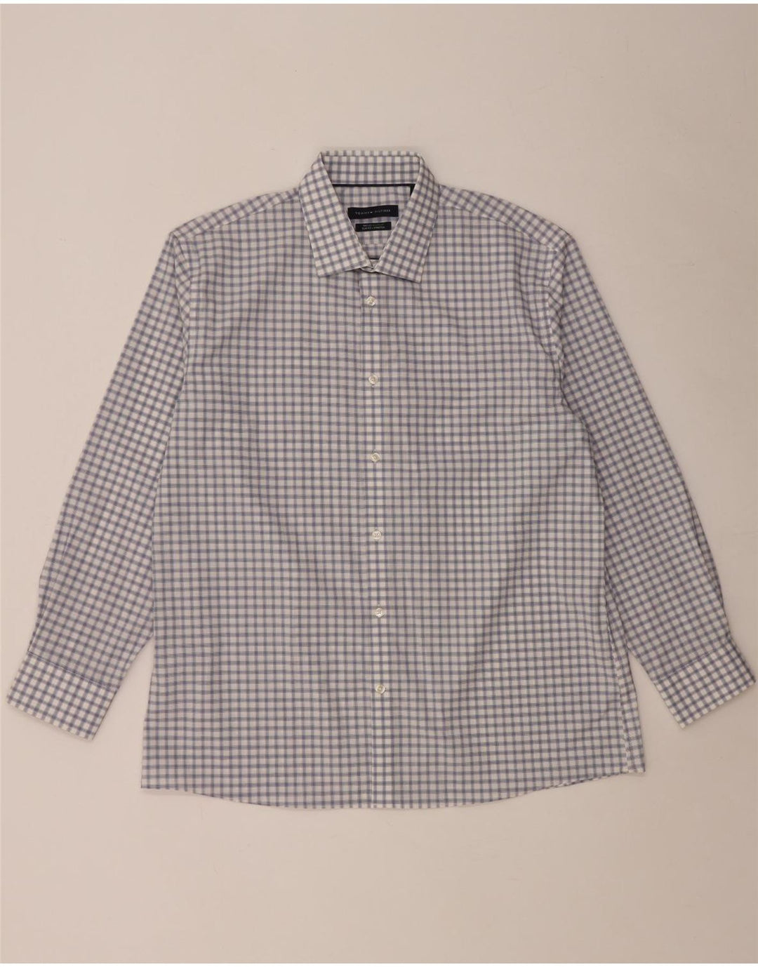 Camicia slim fit da donna Tommy Hilfiger XL in cotone a quadretti blu