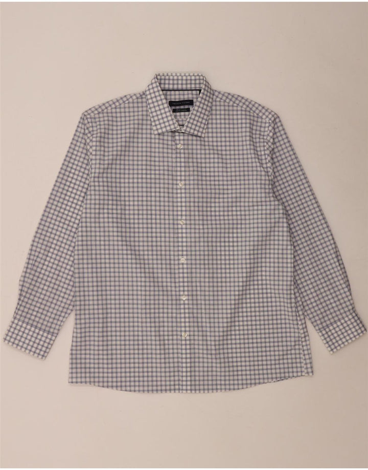 Camicia slim fit da donna Tommy Hilfiger XL in cotone a quadretti blu
