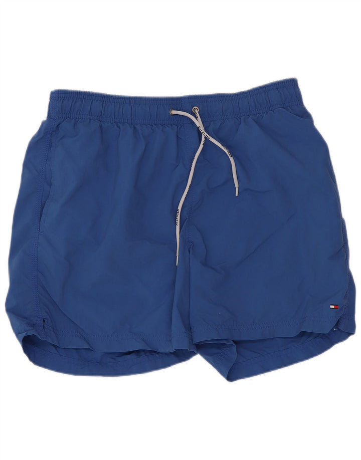 Tommy Hilfiger Pantaloncini da bagno regolari da uomo in nylon blu medio sportivo