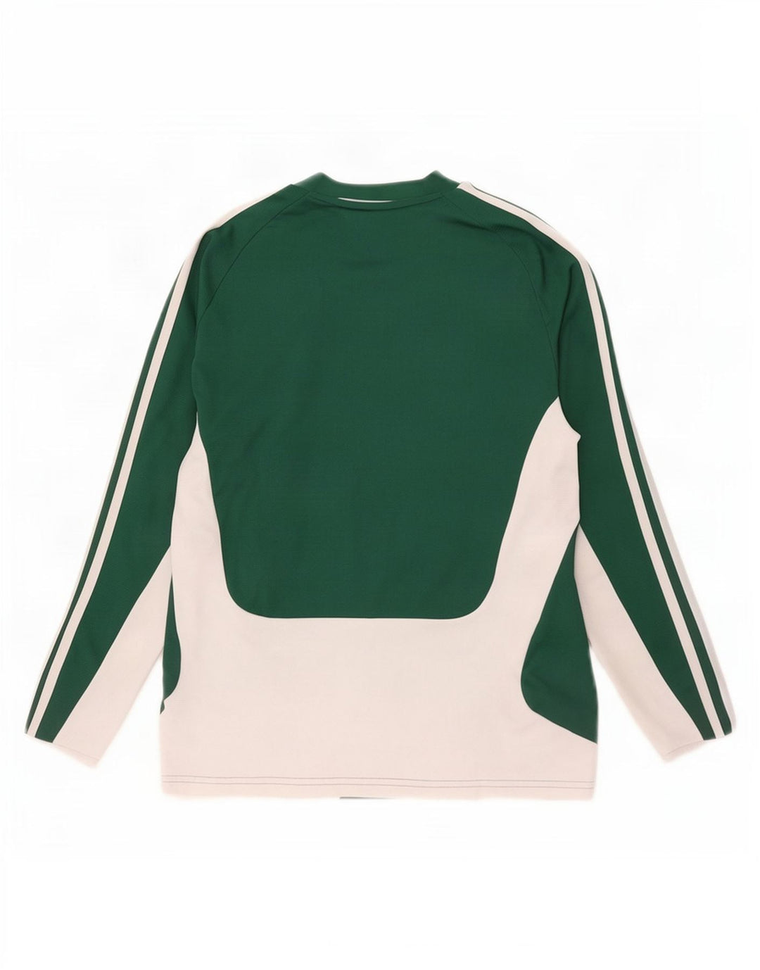 Adidas Uomo Climalite Top Manica Lunga Piccolo Verde Colourblock Poliestere