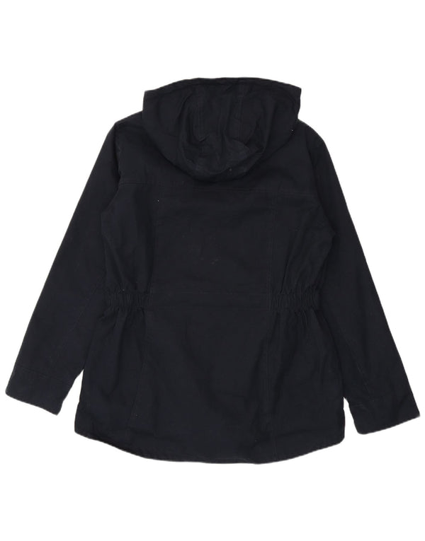 Giacca antipioggia con cappuccio da donna Schoffel UK 16 grande cotone blu navy