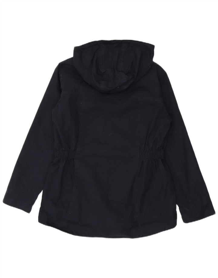 Giacca antipioggia con cappuccio da donna Schoffel UK 16 grande cotone blu navy