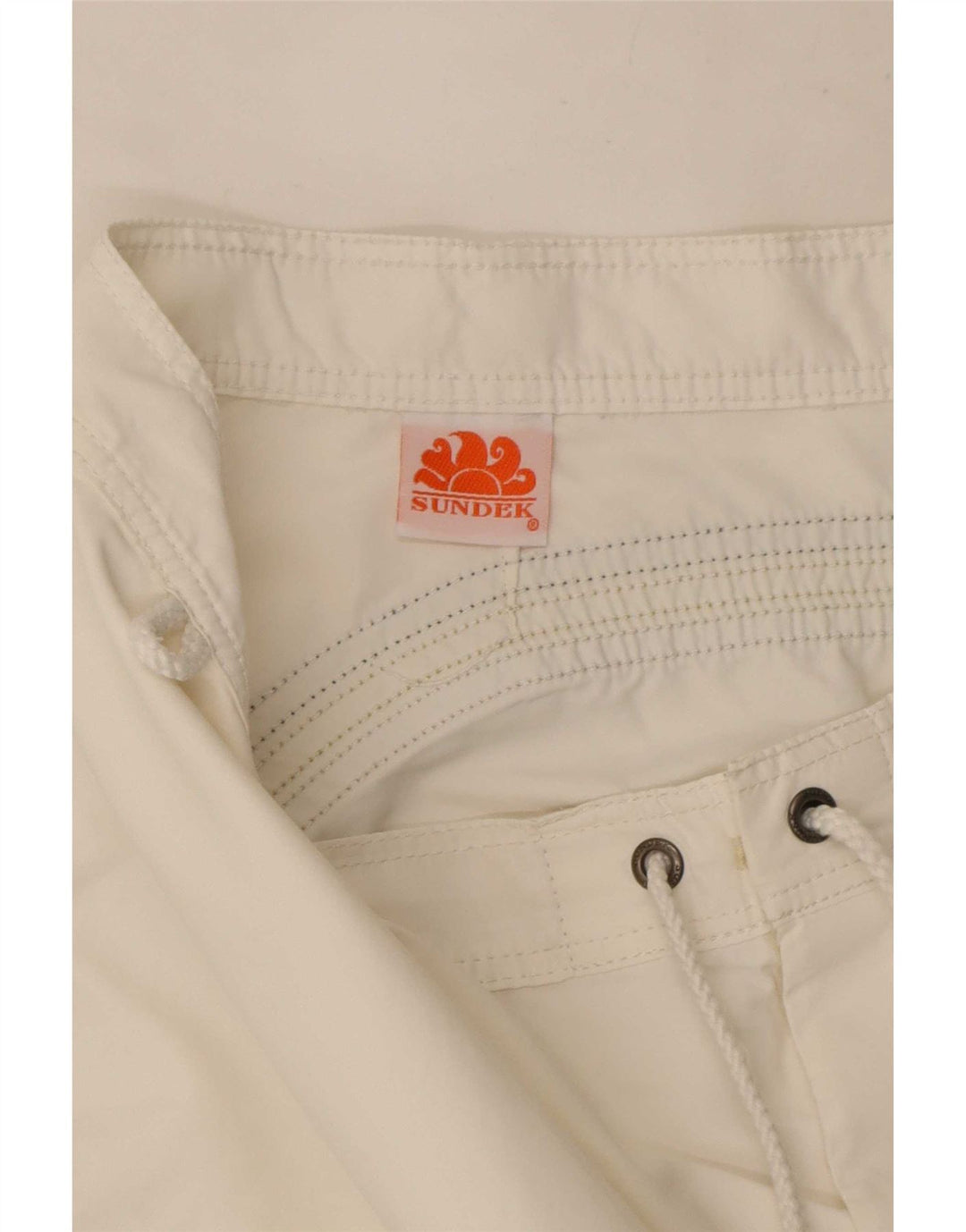 Pantaloncini da bagno da uomo Sundek grandi bianchi
