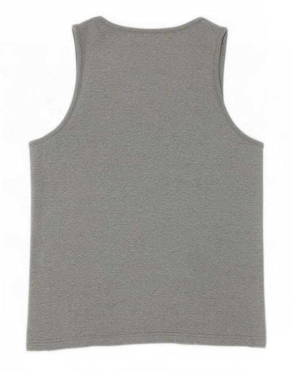 Canotta grafica da uomo Puma Small in cotone grigio