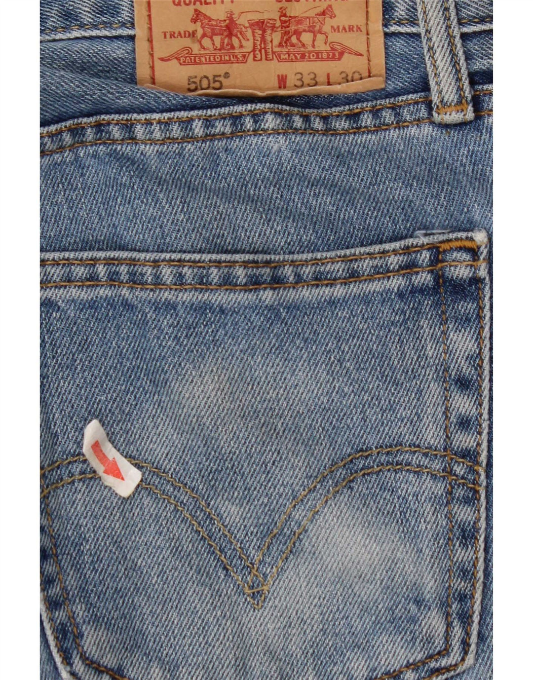 Levi's Uomo 505 Jeans dritti W33 L30 Cotone Blu