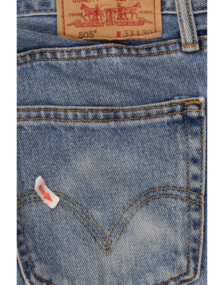 Levi's Uomo 505 Jeans dritti W33 L30 Cotone Blu