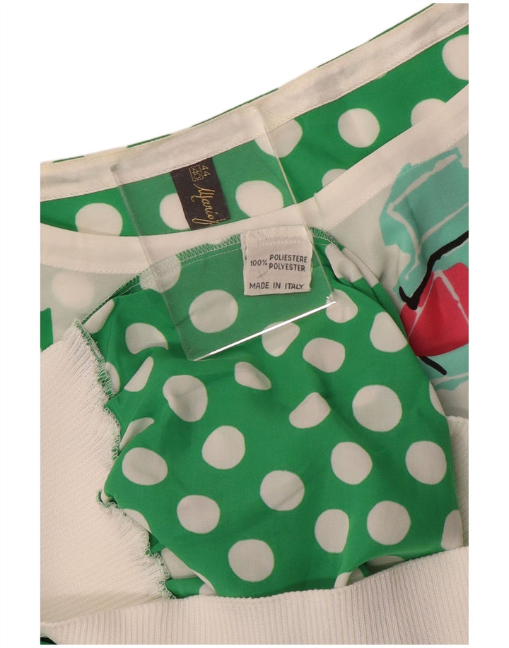 Mario Pucci Cecconi Camicetta grafica da donna Top IT 44 Medium White Pois