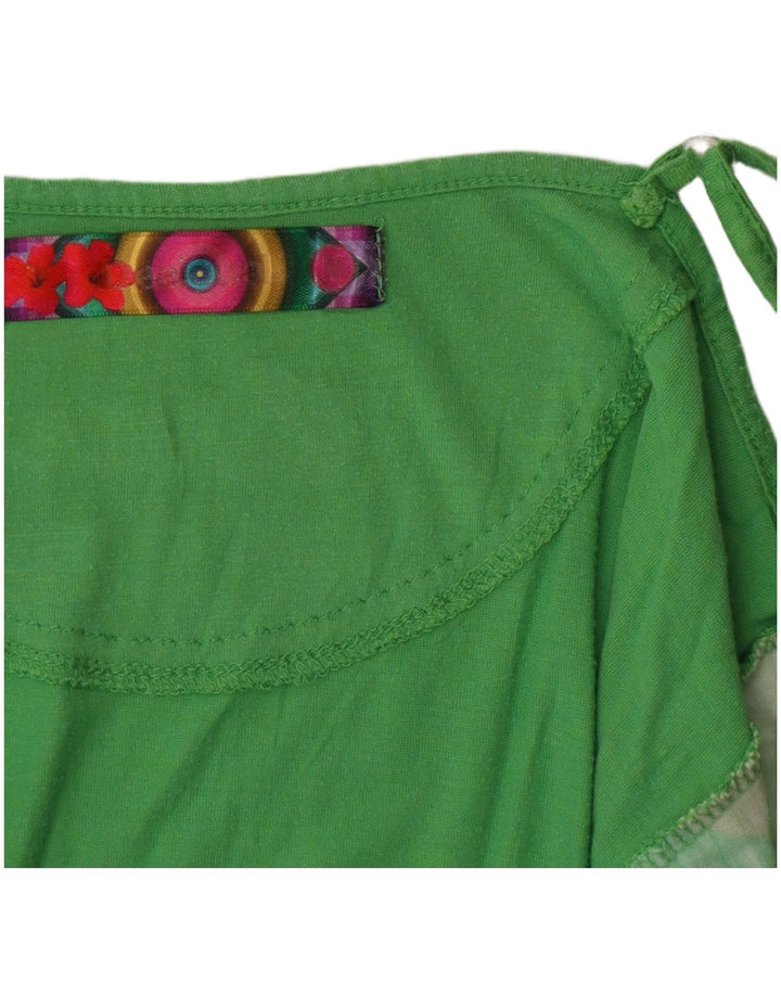 DESIGUAL Donna Graphic Cami Top UK 12 Verde medio geometrico