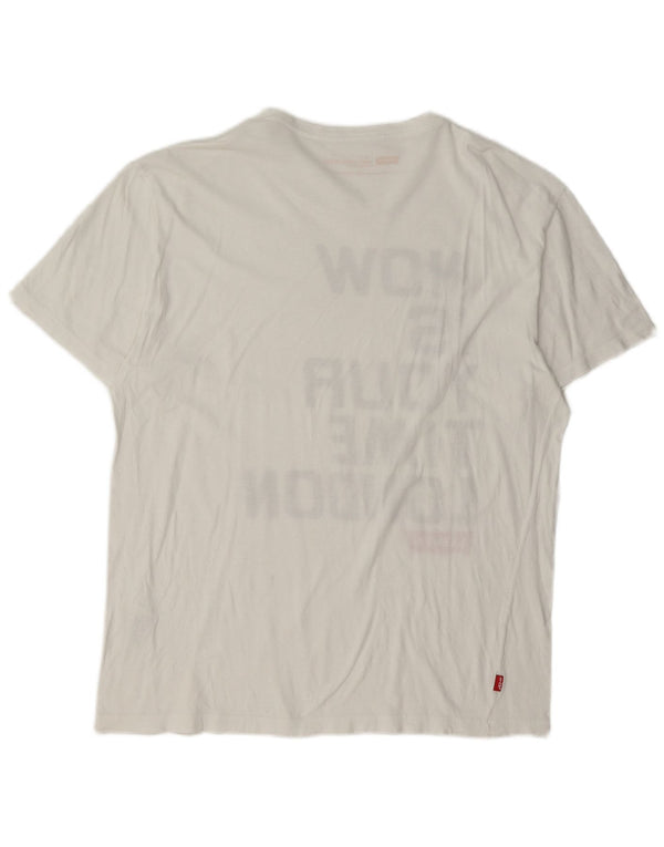 Levi's T-shirt grafica da uomo con vestibilità standard, top in cotone bianco medio