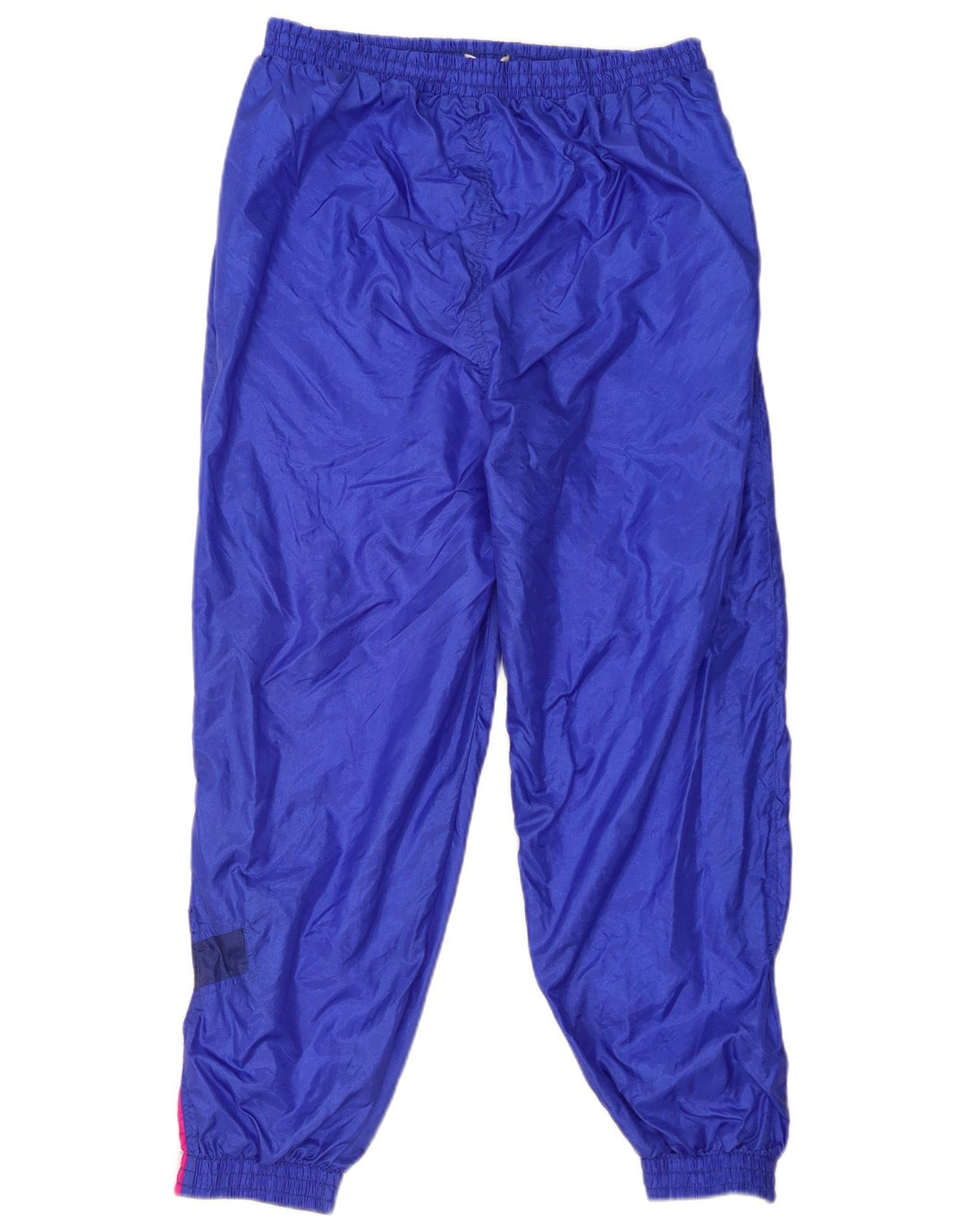 Pantaloni da tuta vintage da uomo, pantaloni da jogging, grandi, in poliammide color block blu