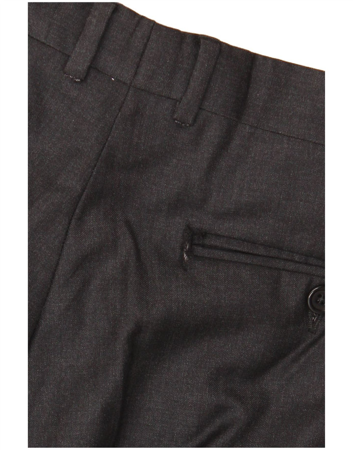 AQUASCUTUM Abito da uomo a 2 bottoni e 2 pezzi UK 40 Large W34 L32 Lana grigia