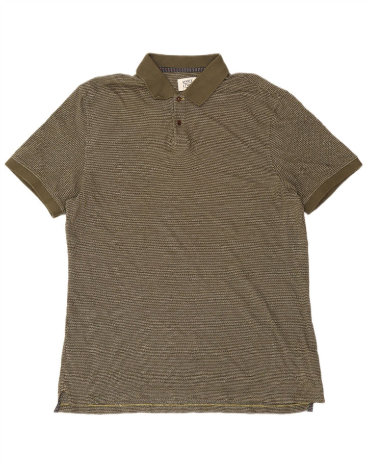 Polo da uomo White Stuff XL in cotone a righe kaki
