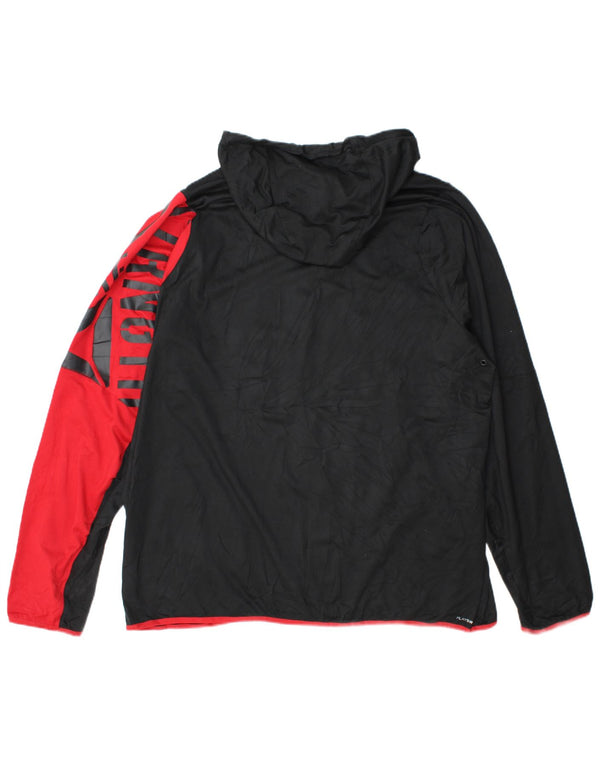 Felpa con cappuccio grafica da uomo Reebok 2XL poliestere color block nero