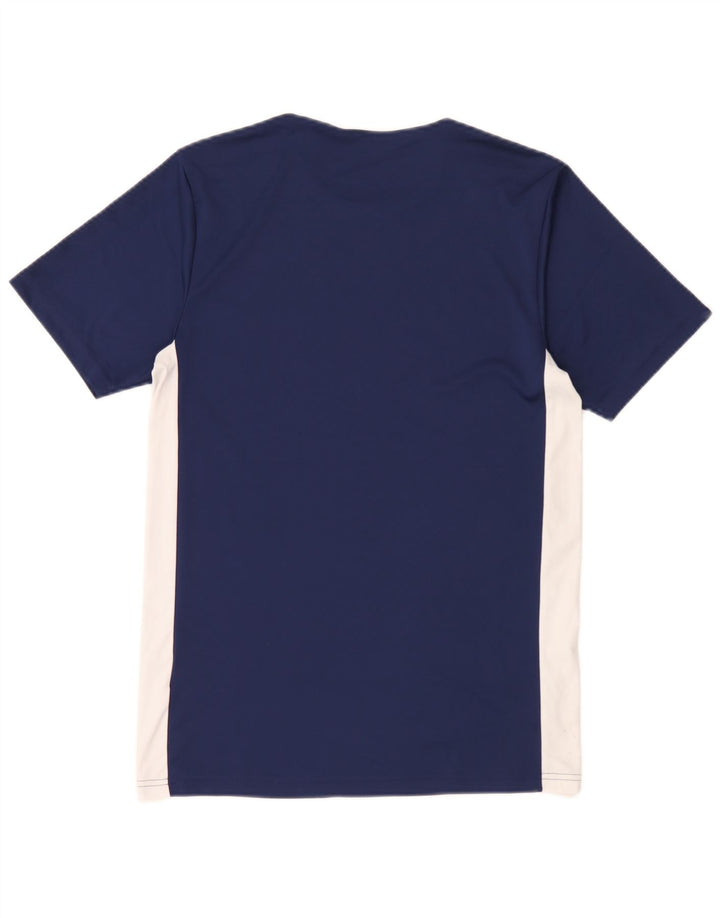 Maglietta Adidas Aeroready da uomo, piccola, in poliestere color block blu navy