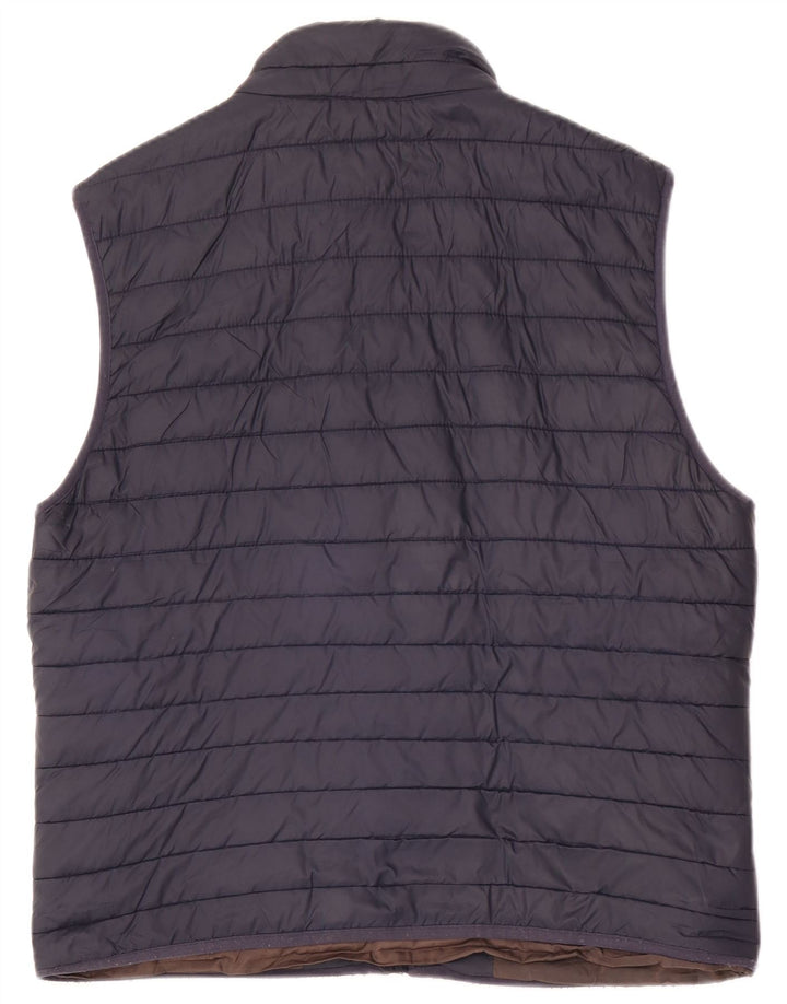 Gilet imbottito da uomo Zara UK 40 grande in poliestere blu navy
