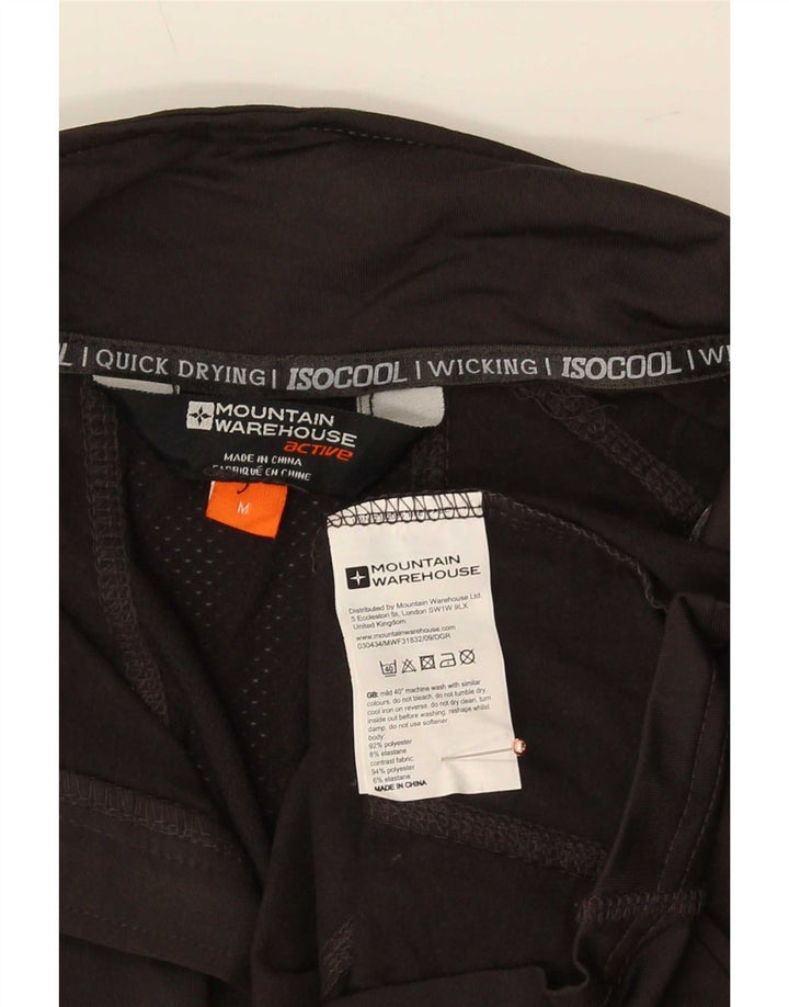 Mountain Warehouse Top IsoCool da uomo con zip e collo a maniche lunghe Grigio medio