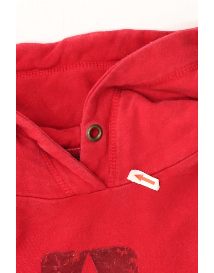Felpa con cappuccio grafica da donna Converse UK 14 cotone rosso medio