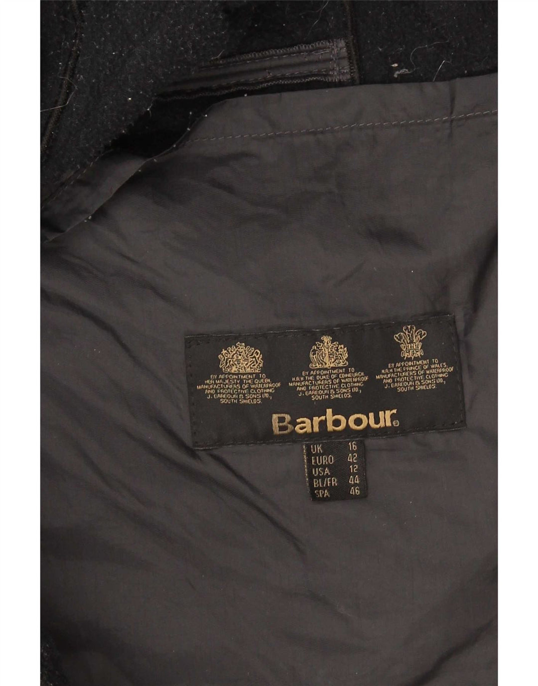 Giacca trapuntata da donna Barbour UK 16 grande nera