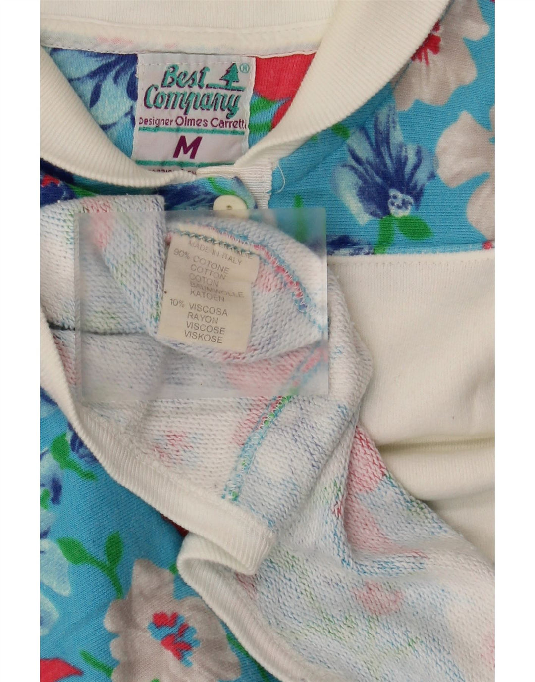 Best Company Top oversize da donna a mezza manica UK 14 Blu medio floreale