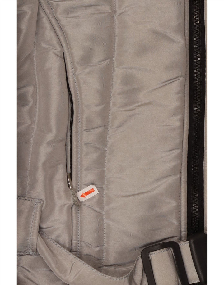 REFRIGIWEAR Giubbotto bomber con cappuccio Cruz da donna UK 14 Large Argento Poliestere