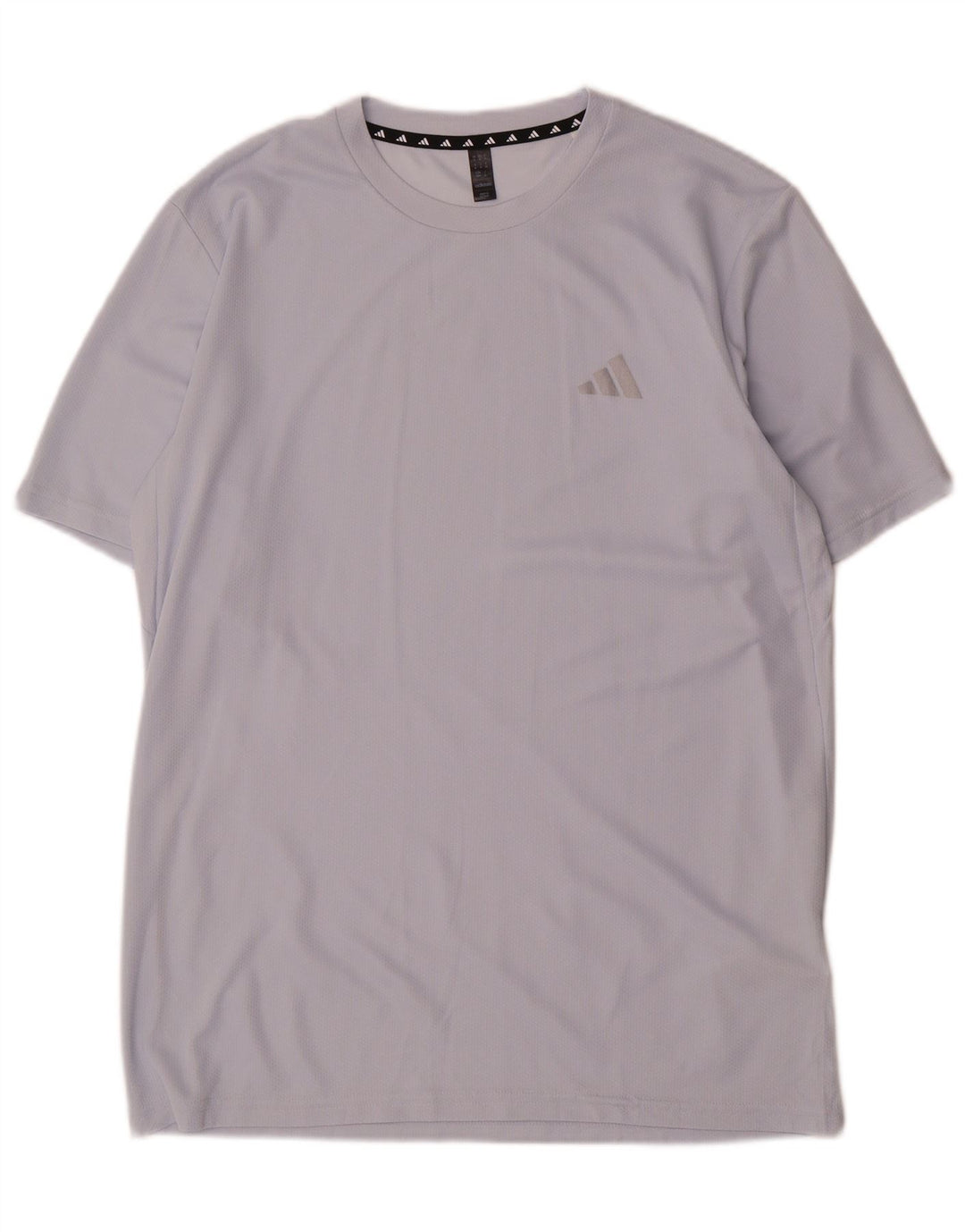 T-shirt da uomo Adidas Top in poliestere grigio medio