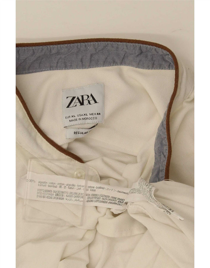 Camicia Zara Uomo XL Cotone Bianco