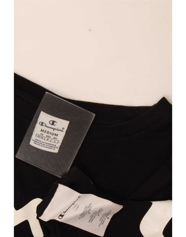 T-shirt grafica oversize corta da donna Champion Top UK 14 Medium Nero
