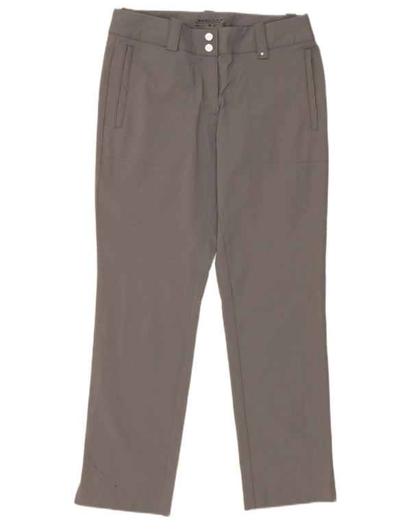 Pantaloni chino dritti Nike da donna Dri Fit UK 10 Small W30 L28 Grigi