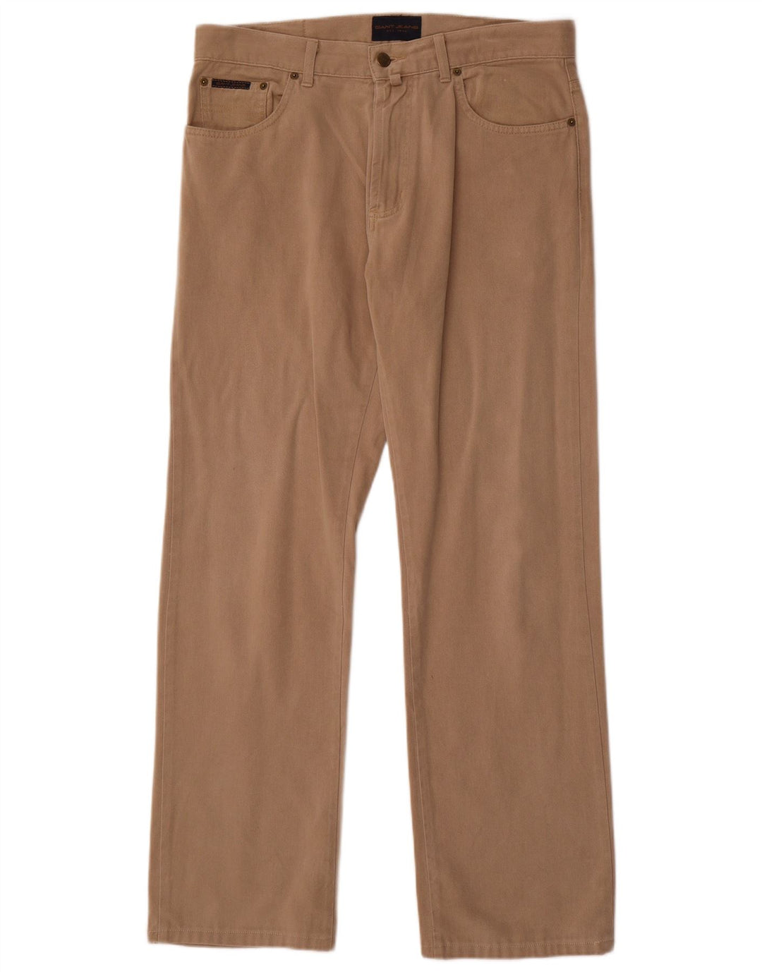 Jeans dritti regolari da uomo Gant W33 L32 cotone beige