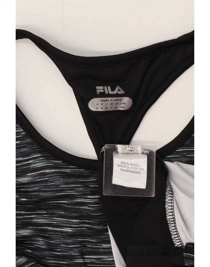 Canotta da donna Adidas UK 12 poliestere chiazzato nero medio