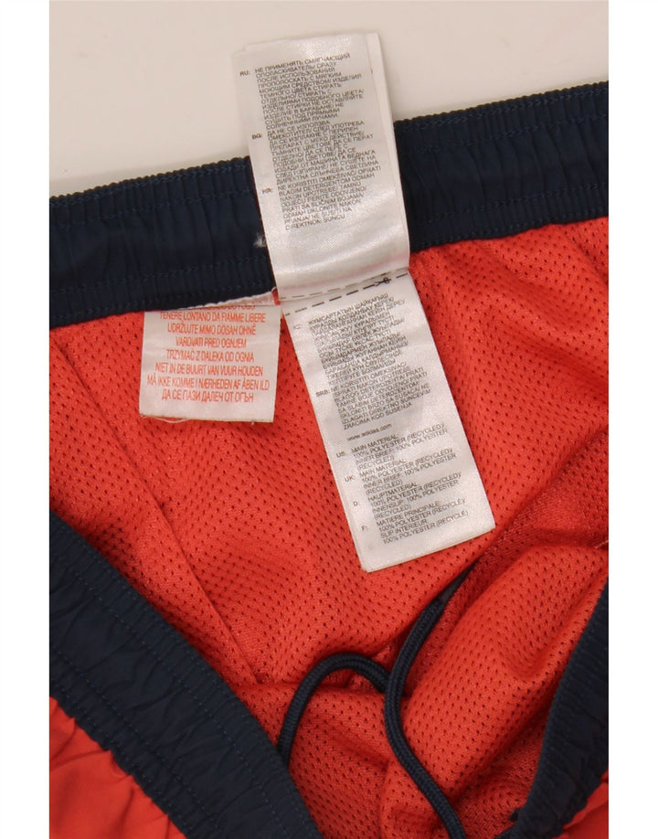 Pantaloncini sportivi Adidas da ragazzo 15-16 anni in poliestere color block rosso