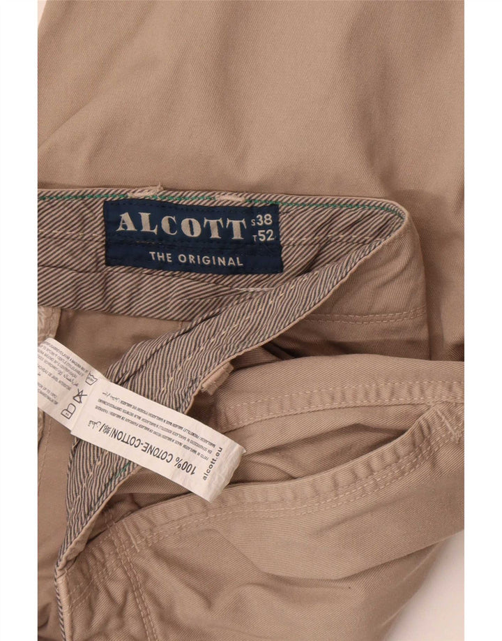 Pantaloncini cargo da uomo Alcott W38 XL in cotone beige