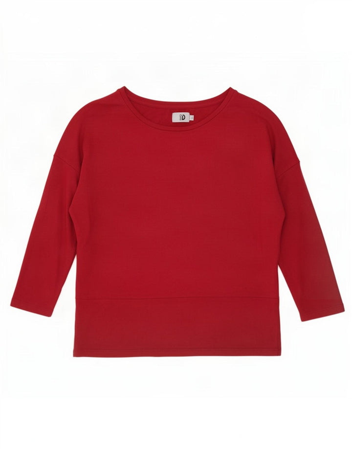 Top oversize da donna di Dack con maniche a 3/4 UK 14 Bordeaux medio