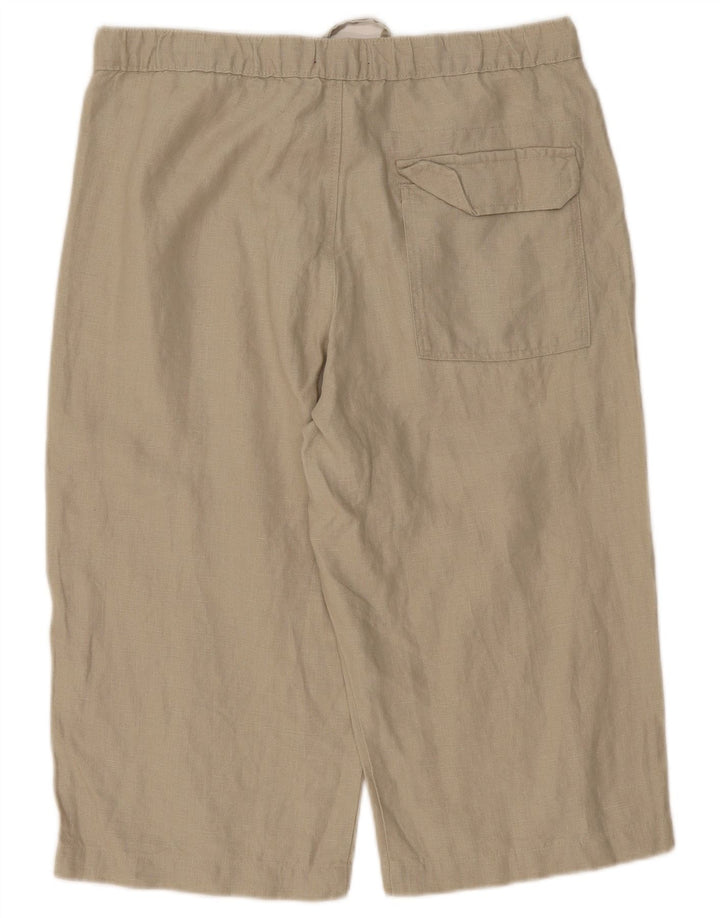 Bermuda da uomo Marks & Spencer blu Harbour W34 grande lino beige