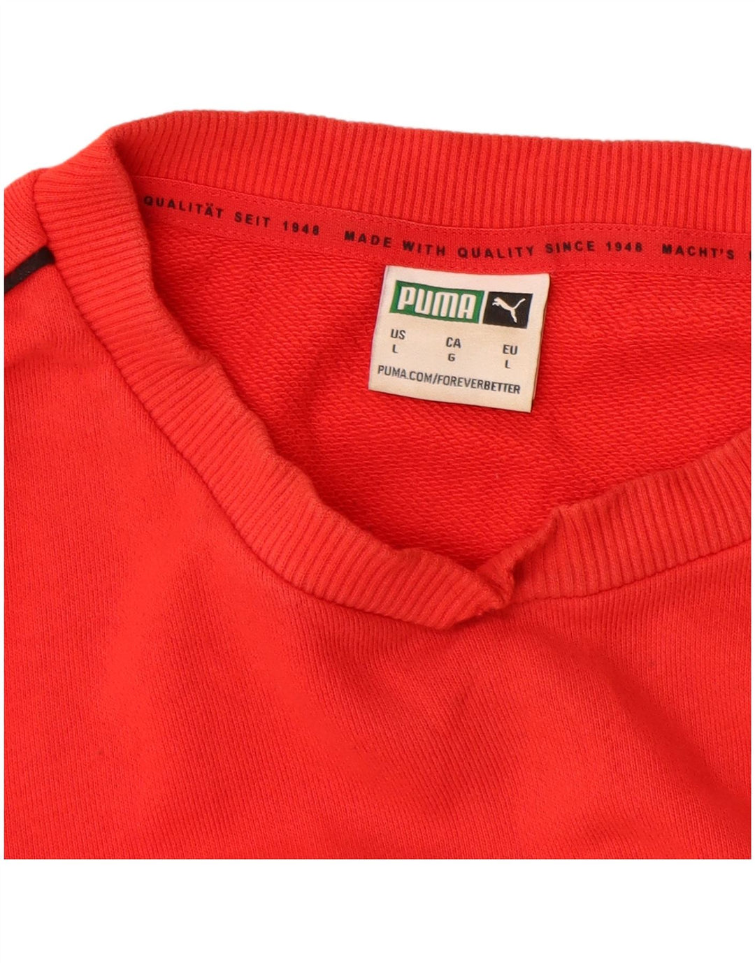 Felpa da uomo Puma Maglione grande rosso in cotone