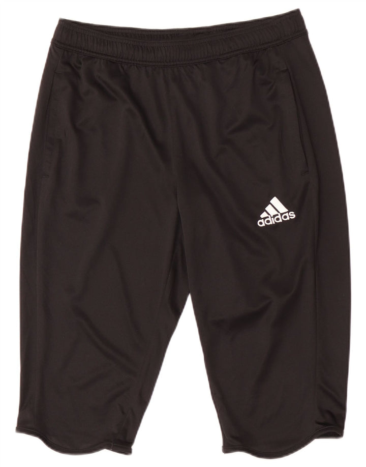 Pantaloncini sportivi Adidas Climalite da uomo medio poliestere nero