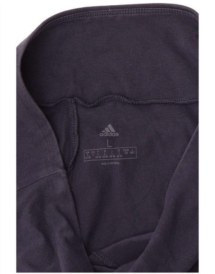 Leggings grafici Adidas da donna UK 16/18 grande blu navy