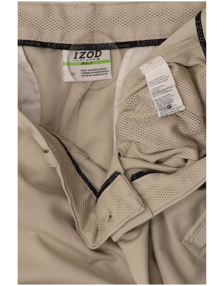 Pantaloncini cargo da uomo Izod W36 Large Beige Poliestere