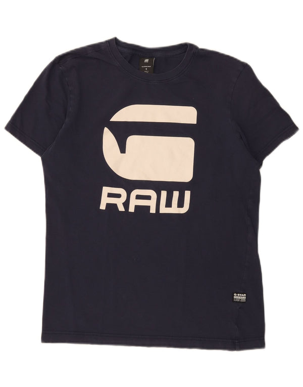 T-shirt grafica da uomo G-Star Top Small Blu Navy
