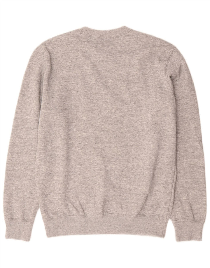 Felpa grafica da uomo Champion, maglione piccolo, cotone grigio