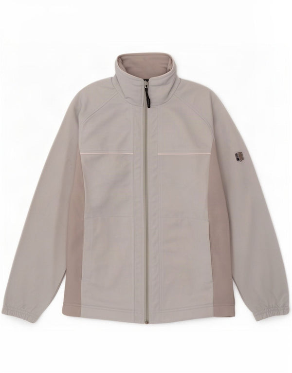 Giacca da ginnastica da uomo Asics, piccola, in poliestere color block grigio