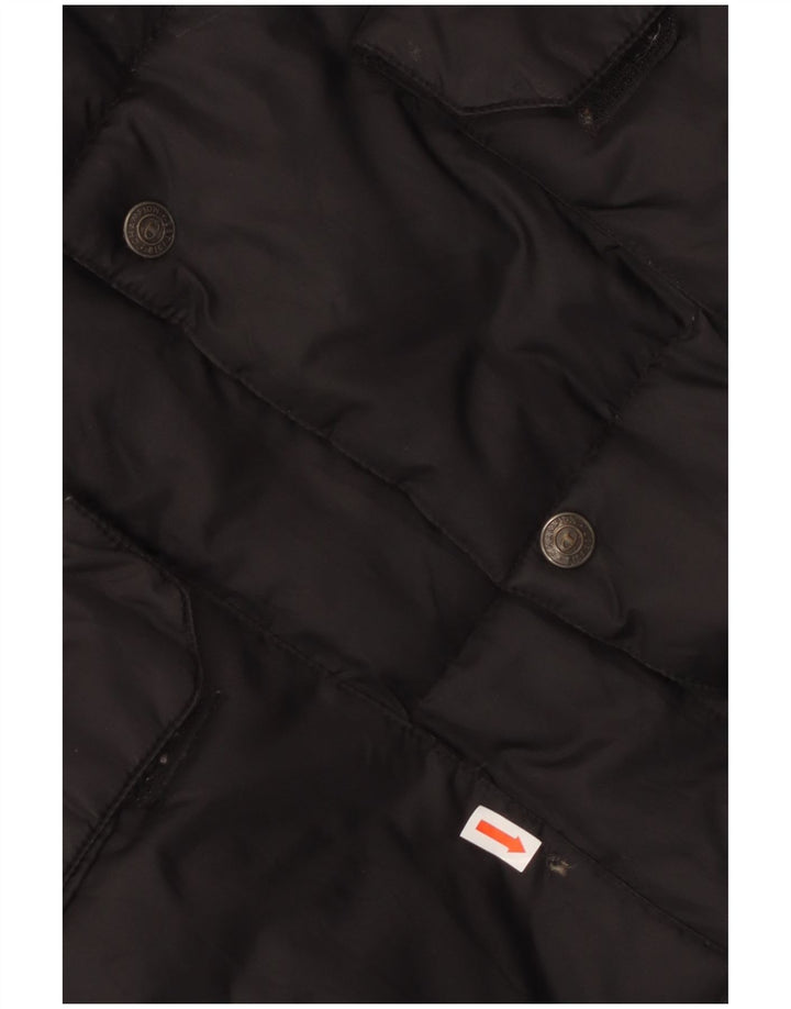 Giacca imbottita con cappuccio da uomo Champion UK 38 nylon nero medio